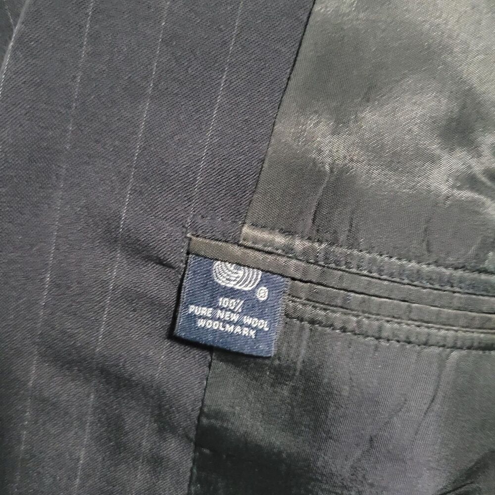 Brooks Brothers Suit Jacket Mens 44R Blue Pinstripe Wool 2 Button Brooksease USA - Picture 5 of 15